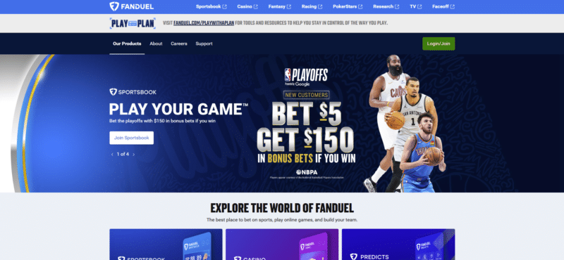 fanduel homepage
